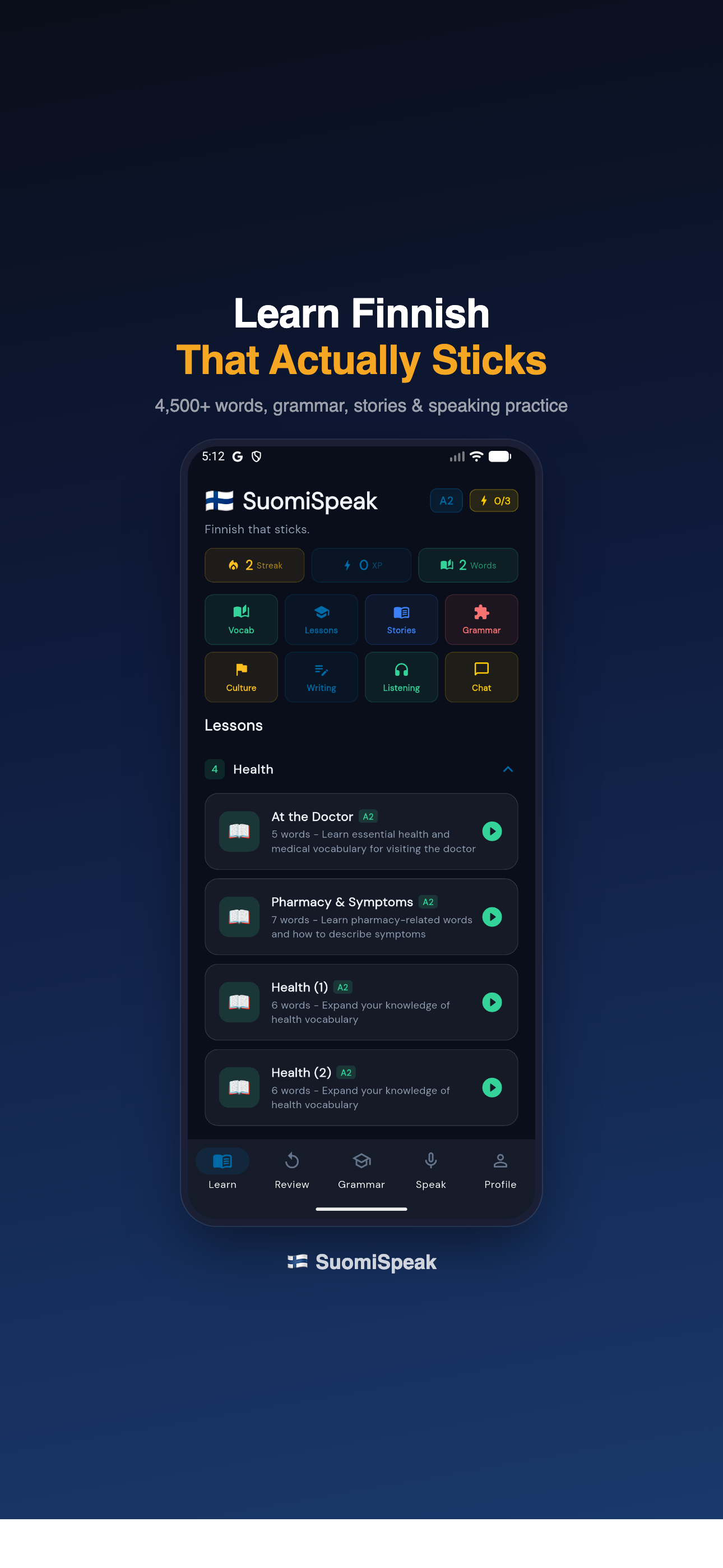 Suomispeak - Finnish Language Learning App